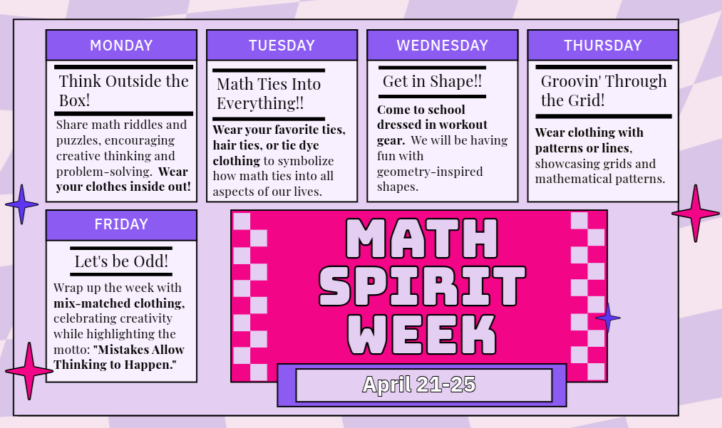 Spirit Week Calendar